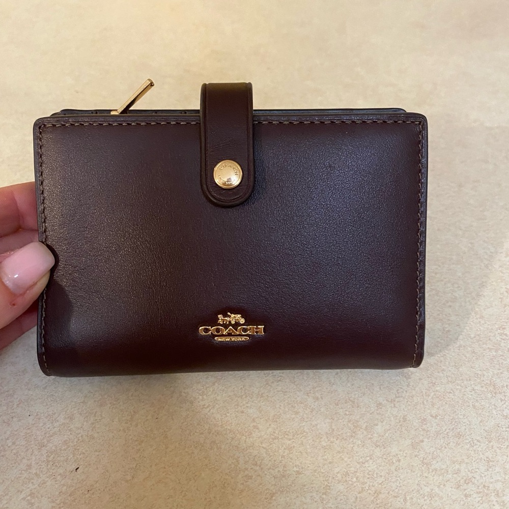 Coach  espresso Leather Wallet